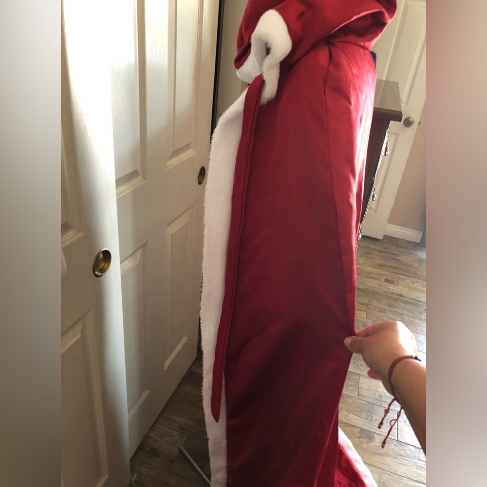 Cosplay Red White Cape with Hood - Picture 2 of 6